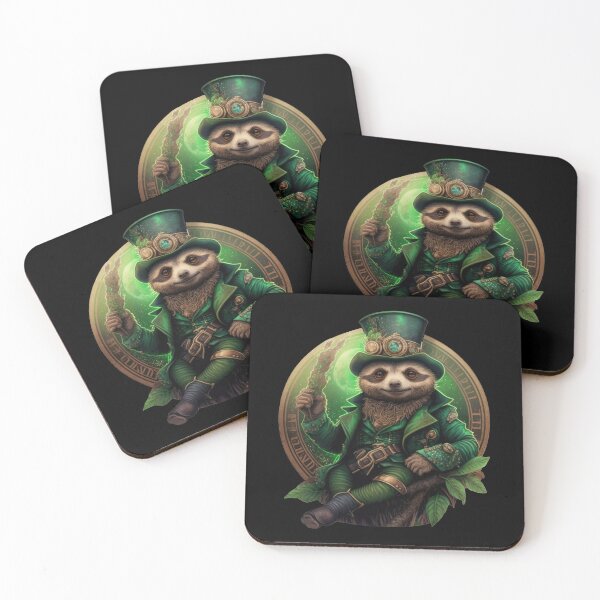 Item preview, Cute St. Patrick's Day Leprechaun Steampunk Sloth designed and sold by NateFellhauer.
