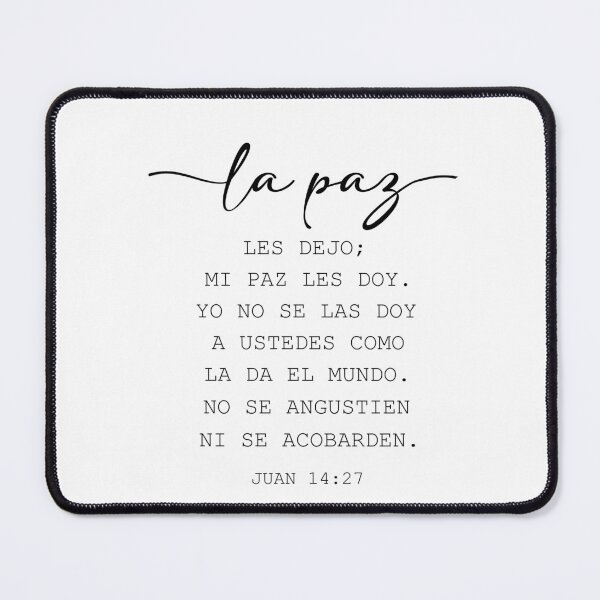 Item preview, Juan 14:27, Spanish Bible Verse designed and sold by Aryam Quotes.