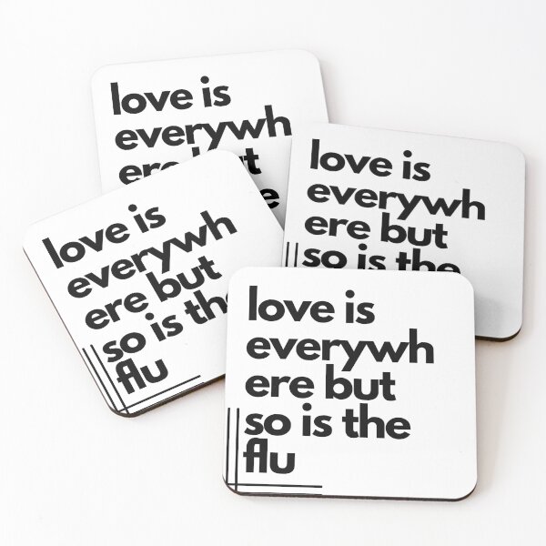 Item preview, Love Is Everywhere But So Is The Flu - T-shirt designed and sold by jebran.