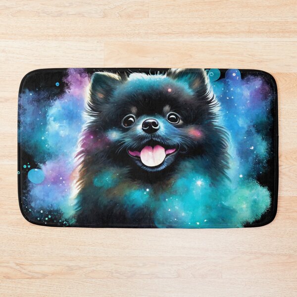 Item preview, Happy Celestial Black Pomeranian designed and sold by Critical Meltdown.