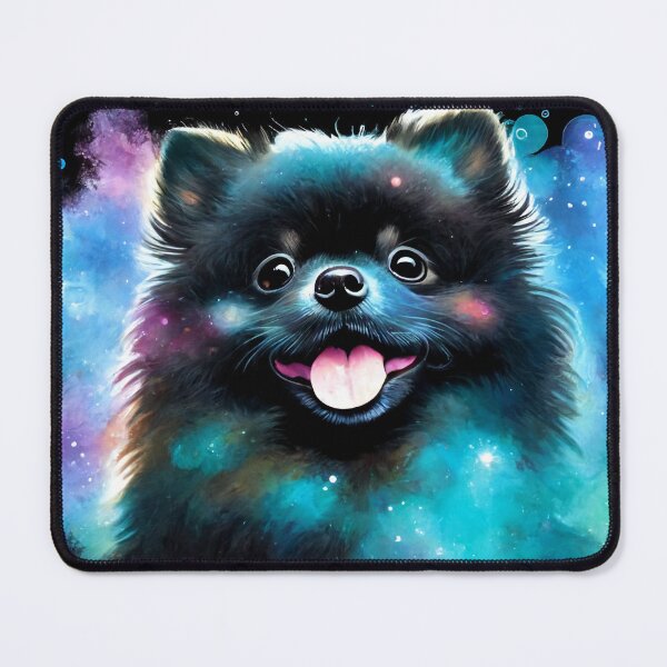 Item preview, Happy Celestial Black Pomeranian designed and sold by Critical Meltdown.
