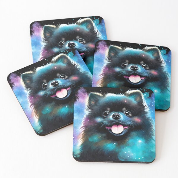 Item preview, Happy Celestial Black Pomeranian designed and sold by Critical Meltdown.