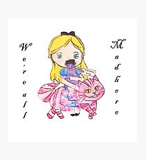 Alice & the Cheshire cat Photographic Print