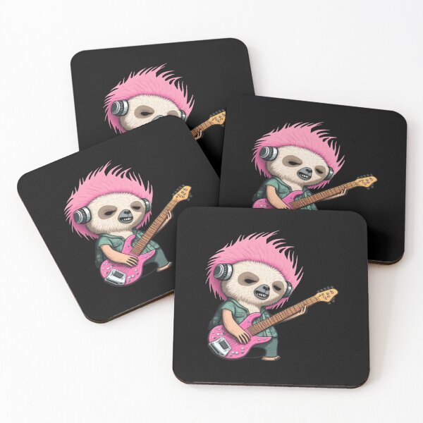 Item preview, Cute Rock and Roll Guitar Sloth designed and sold by NateFellhauer.