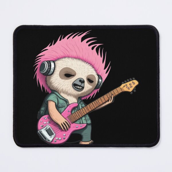 Item preview, Cute Rock and Roll Guitar Sloth designed and sold by NateFellhauer.
