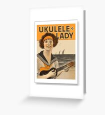 Ukulele Lady Greeting Card