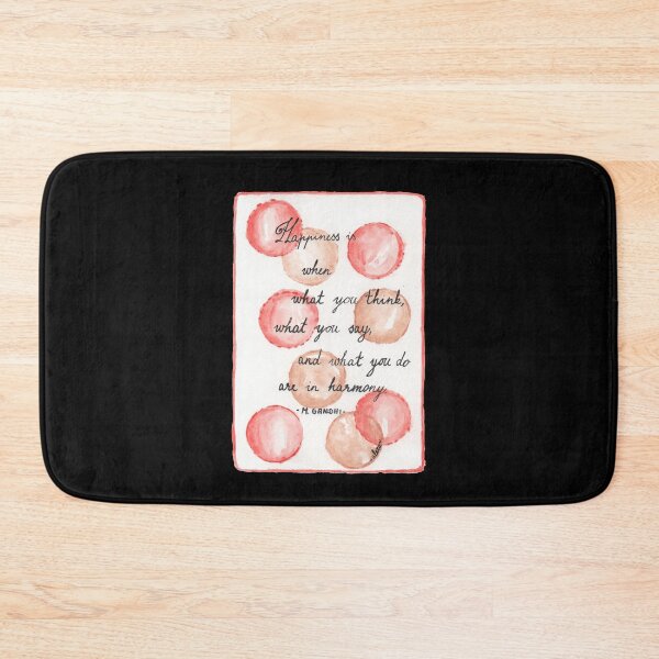 Item preview, Quote Card #22 - Happiness Is When What You Think, What You Say, And What You Do Are In Harmony. - M. Gandhi Quote With Bubbles Illustration designed and sold by WordsOf--Wisdom.