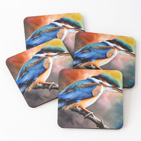 Item preview, Colourful Kingfisher in Motion designed and sold by ambyai.