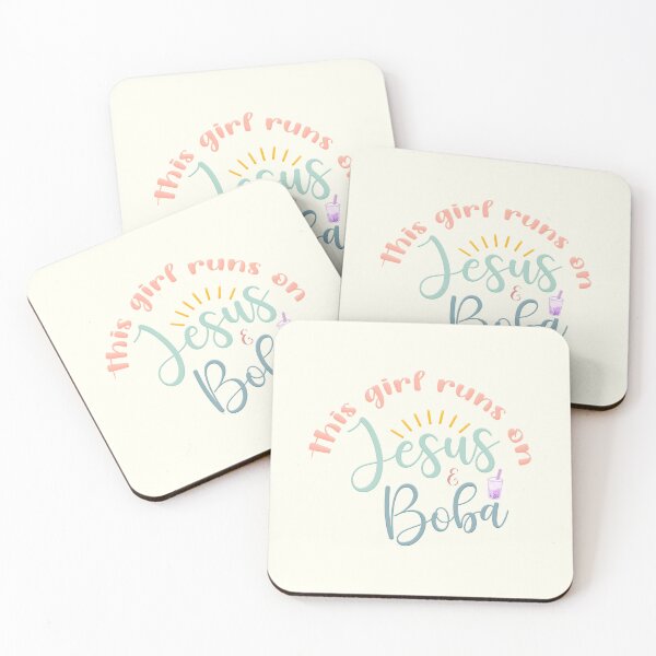 Item preview, This girl runs on Jesus and boba designed and sold by iimarmallow.