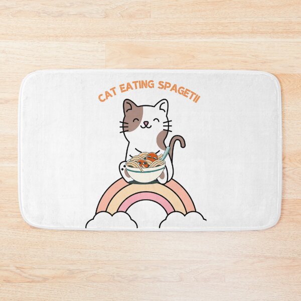 Item preview, Cat eating spagetii designed and sold by Anitkaaa.