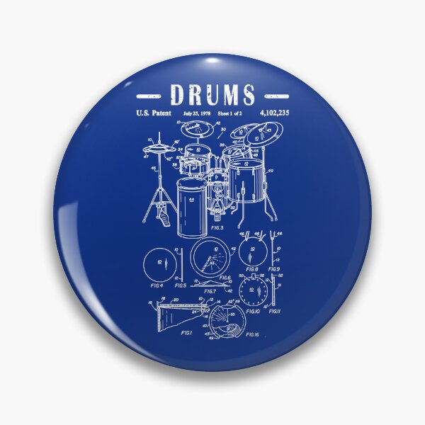 Item preview, Drummer Drum Set Kit Vintage Patent art Drawing Print - Drummer Drum bluprint Print gift idea designed and sold by ismdesigner.