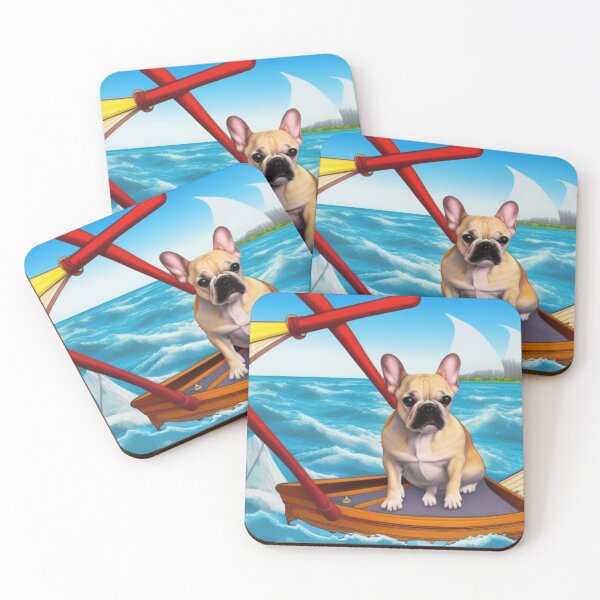 Item preview, A cool cartoon french bulldog design. Ocean Frenchie. Water Frenchie. Watercolour frenchie. designed and sold by Doggymadness.