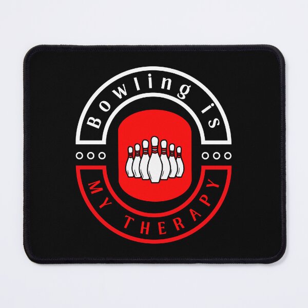 Item preview, Bowling is my therapy funny motivational design designed and sold by DigitalMagShop.