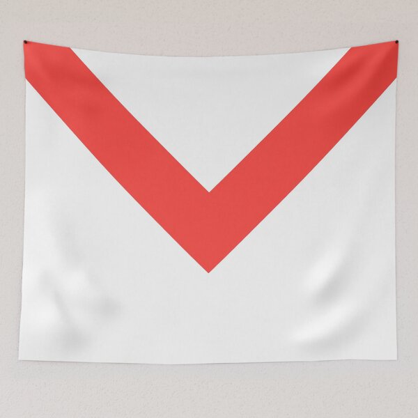 Item preview, Manchester 1920s Retro White & Red Chevron designed and sold by Sporting Colour.