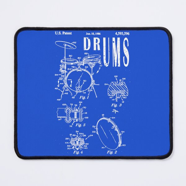 Item preview,  Drummer Drum Set Kit Vintage Patent art Drawing Print - Drummer Drum bluprint Print gift idea designed and sold by ismdesigner.