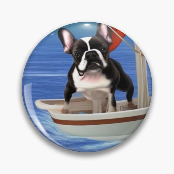 Item preview, A French bull at sea design.  Ocean frenchie. Beach frenchie. Water frenchie. designed and sold by Doggymadness.