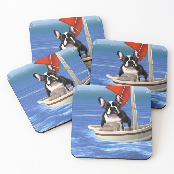 Item preview, A French bull at sea design.  Ocean frenchie. Beach frenchie. Water frenchie. designed and sold by Doggymadness.