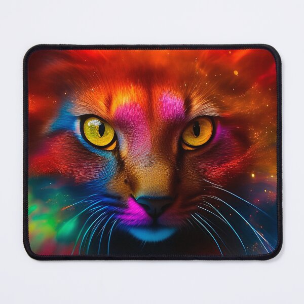 Item preview, Cat with Yellow Eyes and Rainbow Coat: The Phoenix of Fashion designed and sold by SweetMagicDream.
