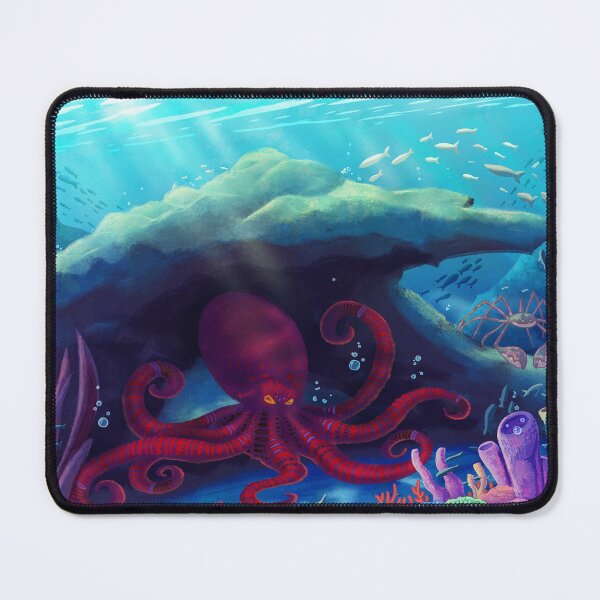 Item preview, Sous l'ombre (Octopus Ocean Painting) designed and sold by Brittany Penn.