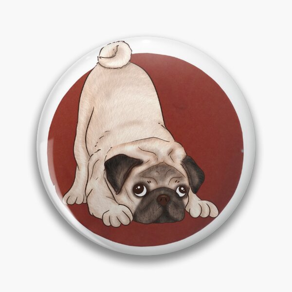 Item preview, Downward Facing Pug (Large Print) designed and sold by Myloveforpets.