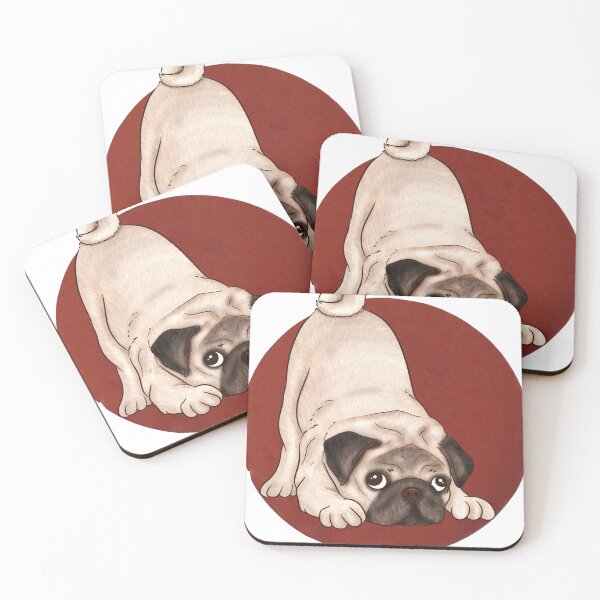 Item preview, Downward Facing Pug (Large Print) designed and sold by Myloveforpets.