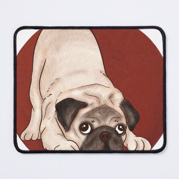 Item preview, Downward Facing Pug (Large Print) designed and sold by Myloveforpets.