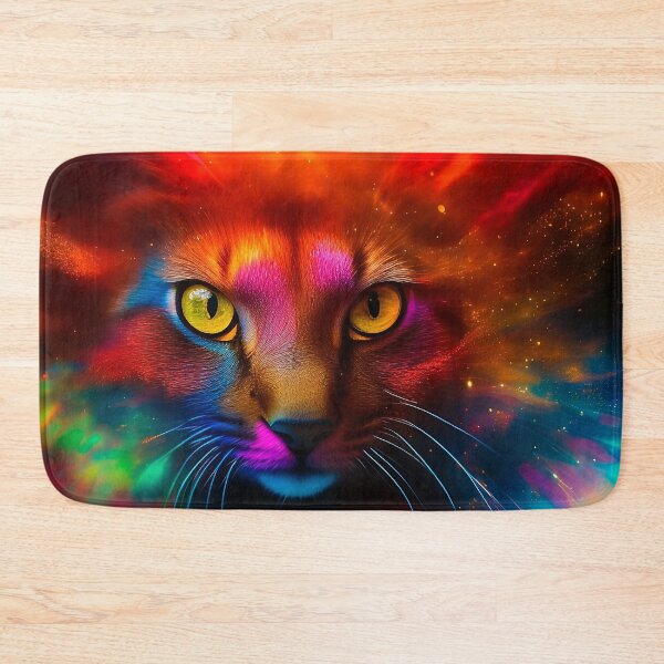 Item preview, Cat with Yellow Eyes and Rainbow Coat: The Phoenix of Fashion designed and sold by SweetMagicDream.
