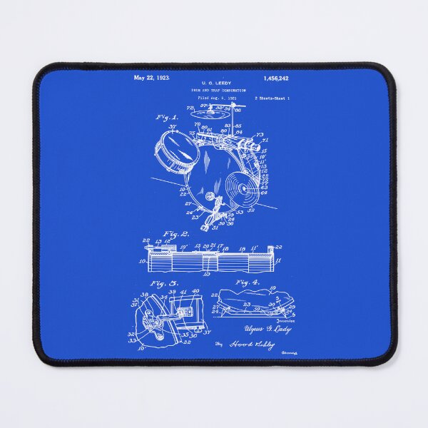 Item preview, Drummer Drum Set Kit Vintage Patent art Drawing Print - Drummer Drum bluprint Print gift idea designed and sold by ismdesigner.