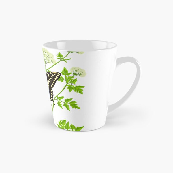 Item preview, Eastern Black Swallowtail Butterfly (Papilio polyxenes) with Poison Hemlock Illustration designed and sold by ModelOrganism.