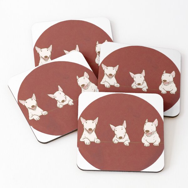 Item preview, Three Bull Terriers (Large Print) designed and sold by Myloveforpets.