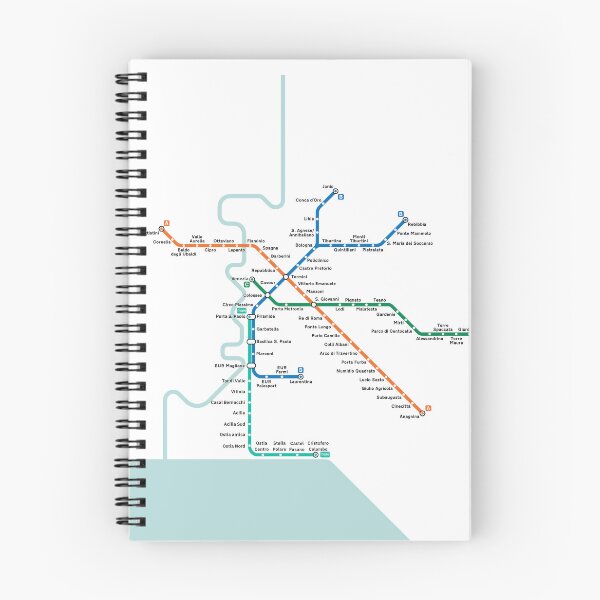 Item preview, Rome subway map designed and sold by LaVilleNouvelle.