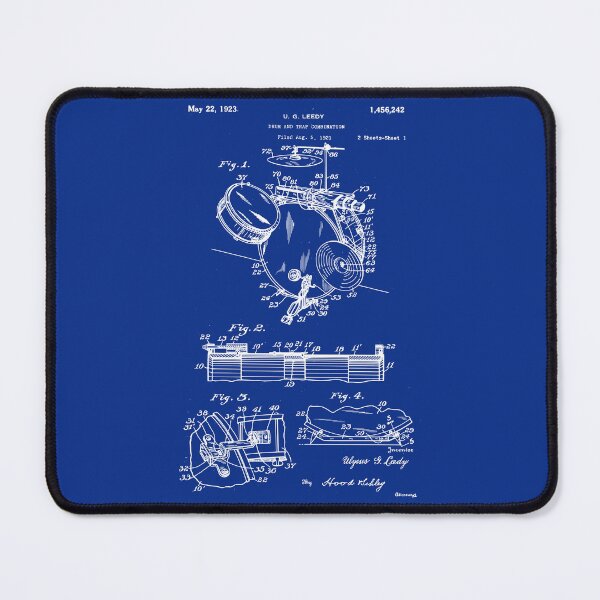 Item preview, Drummer Drum Set Kit Vintage Patent art Drawing Print - Drummer Drum bluprint Print gift idea designed and sold by ismdesigner.