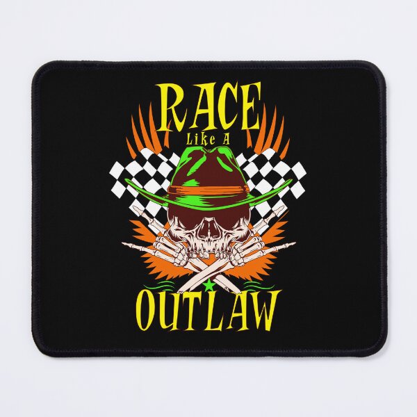 Item preview, Race Like A Outlaw Racing Racer Drag Racing Motorcycles Street Racing Race Track Checker Flag designed and sold by CarantinedChaos.