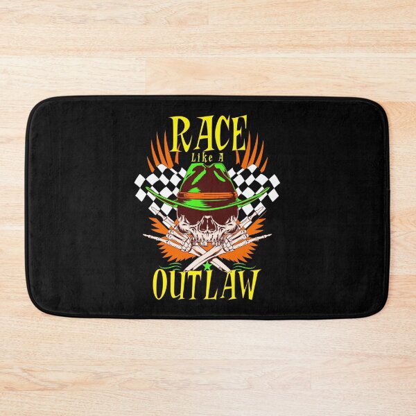 Item preview, Race Like A Outlaw Racing Racer Drag Racing Motorcycles Street Racing Race Track Checker Flag designed and sold by CarantinedChaos.