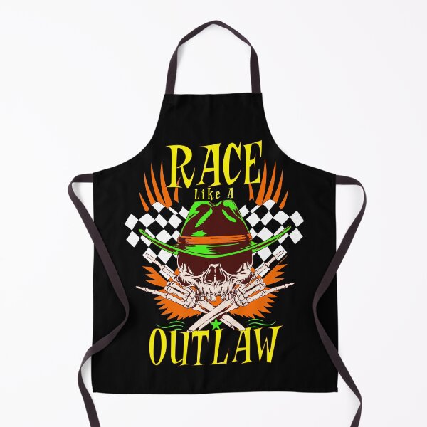 Item preview, Race Like A Outlaw Racing Racer Drag Racing Motorcycles Street Racing Race Track Checker Flag designed and sold by CarantinedChaos.