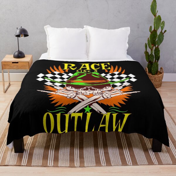 Item preview, Race Like A Outlaw Racing Racer Drag Racing Motorcycles Street Racing Race Track Checker Flag designed and sold by CarantinedChaos.