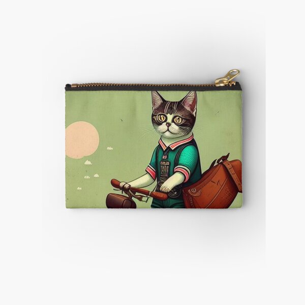 Item preview, cute cat on bike designed and sold by Bernsteinhaus.