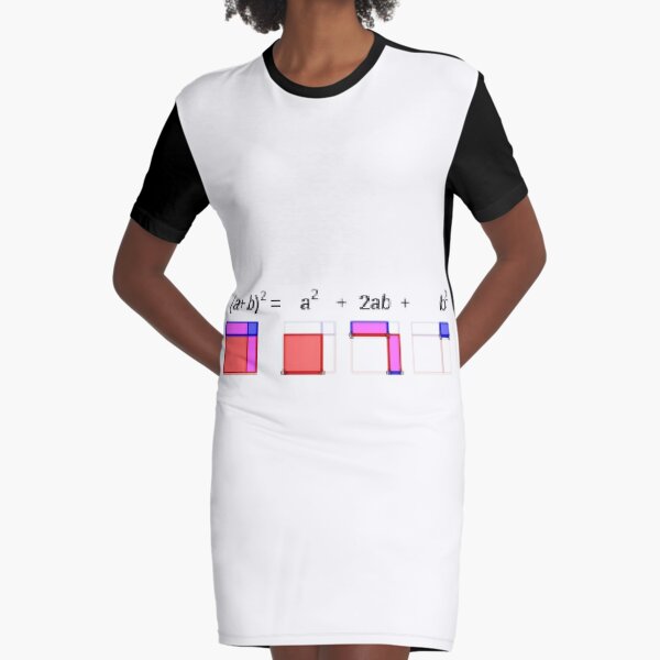 Visualization of Binomial Expansion to the 2nd Power #Visualization #Binomial #Expansion #Power Graphic T-Shirt Dress