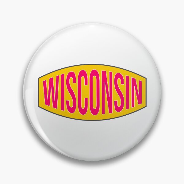Artikelvorschau, Gebogene Typografie des Staates Wisconsin für Wisconsin-Liebhaber entworfen und verkauft von Dexter Freeman.