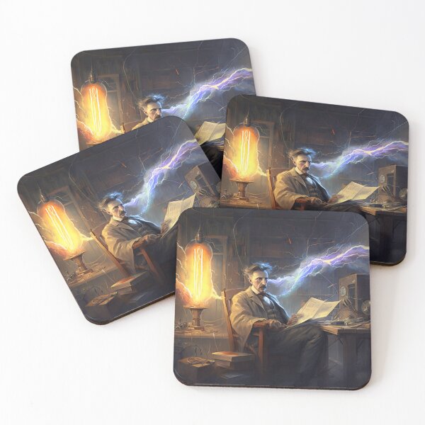 Item preview, Nikola Tesla in his artwork office designed and sold by FRSquare.