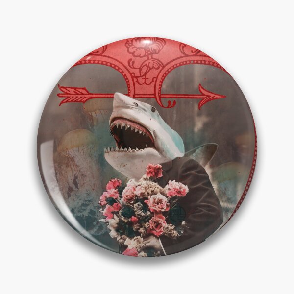 Item preview, Ornate Victorian Beau SHARK Gentleman Suitor Valentine Wedding Greeting Card Sticker Design Stationery designed and sold by sandpaperdaisy.