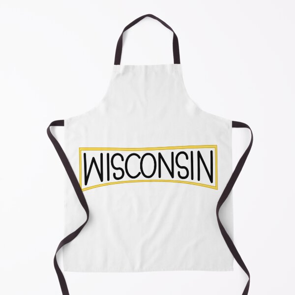 Item preview, Wisconsin State Curved Text and Yellow Outline for Wisconsin Fans designed and sold by Dexter Freeman.