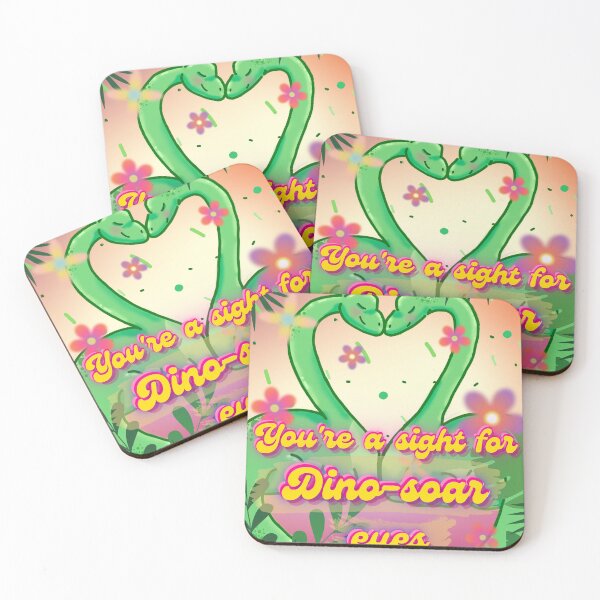 Item preview, Cute Dinosaur Sweethearts Pun designed and sold by ZeefyDesigns.