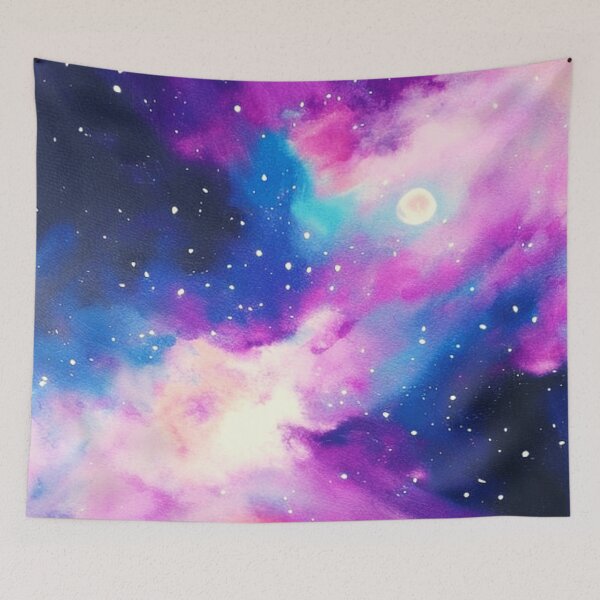 Item preview, Purple Blue Galaxy Nebula Photographic Print designed and sold by skolfid brows ⭐⭐⭐⭐⭐ (5.0).