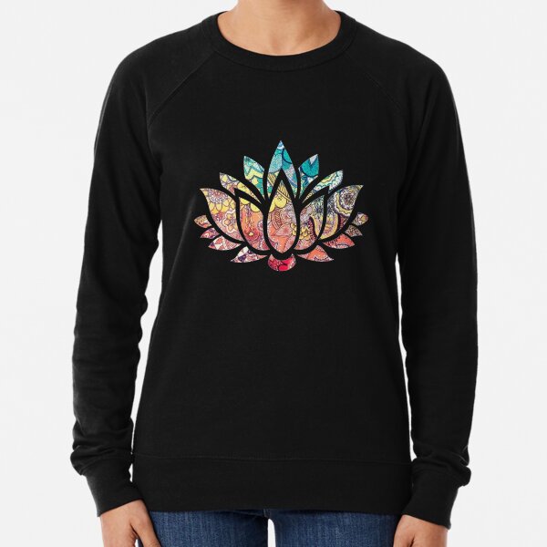 Kundalini Yoga - Kundalini Chakra Shirt - Kundalini Lotus Flower Lightweight Sweatshirt