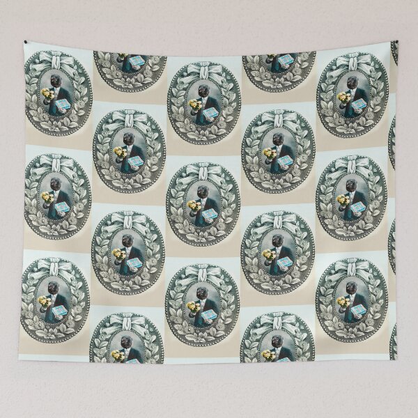 Item preview, Victorian Beau Crow Daisies Gentleman Suitor Valentine Wedding Greeting Card Sticker Design Stationery designed and sold by sandpaperdaisy.