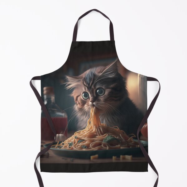 Item preview, Cat eating spaghetti designed and sold by Your-Dreamings.