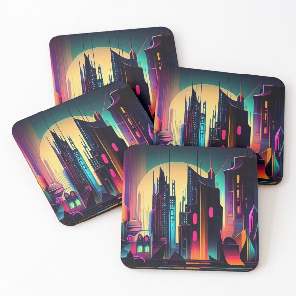 Item preview, Abstract Sci-Fi Futuristic Cityscape Skyline Digital Painting  designed and sold by NateFellhauer.