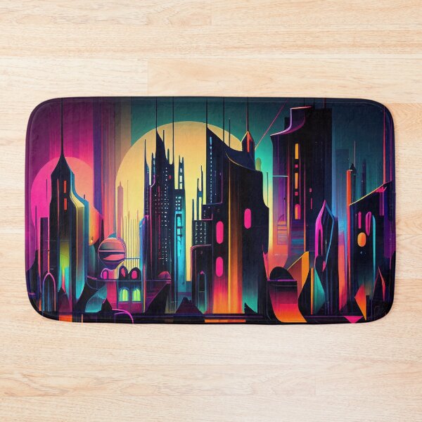 Item preview, Abstract Sci-Fi Futuristic Cityscape Skyline Digital Painting  designed and sold by NateFellhauer.