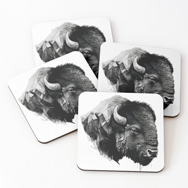 Item preview, Black and White Bison Animals t-shirt designed and sold by AmicArter.